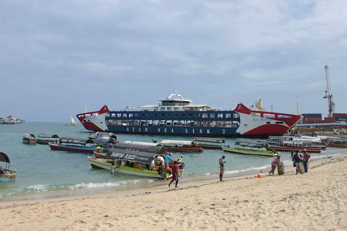 Zanzibar City. Big Tree beach and Ferry terminal